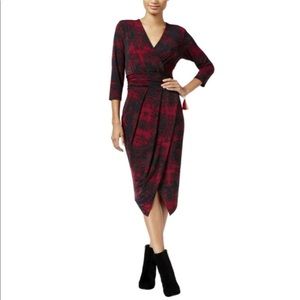 RACHEL Rachel Roy Faux Wrap Party Dress Black XS